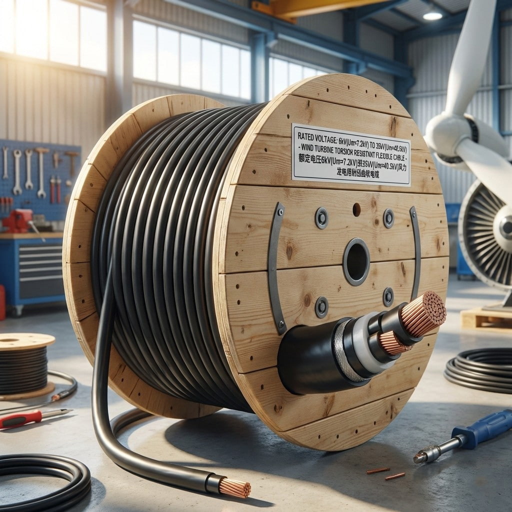 Torsion-resistant Flexible Cable for Wind Power, Rated Voltage 6kV (Um=7.2kV) to 35kV (Um=40.5kV)